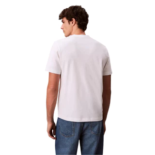 CALVIN KLEIN เสื้อยืดคอกลมแขนสั้นผู้ชาย Heritage Classic Terry Relaxed T-Shirt รุ่น 4RF820G YAF-สีขาว