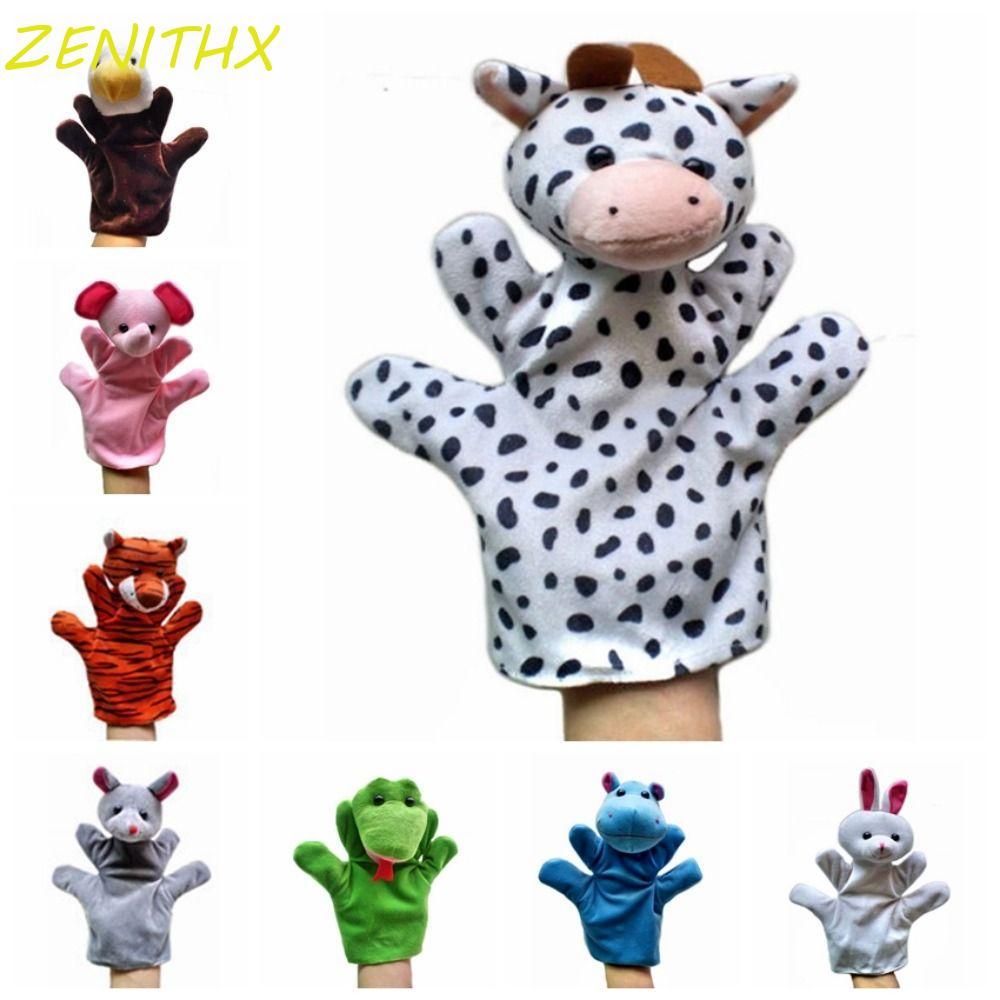 ZENITHX ตุ๊กตาหุ่นมือสําหรับสัตว์ 24 ประเภทของเล่นตุ๊กตาน่ารักหุ่นมือ, Plaything ของเล่น Interactive น่ารักผ้าสัตว์หุ่นมือของเล่นแม่ลูก