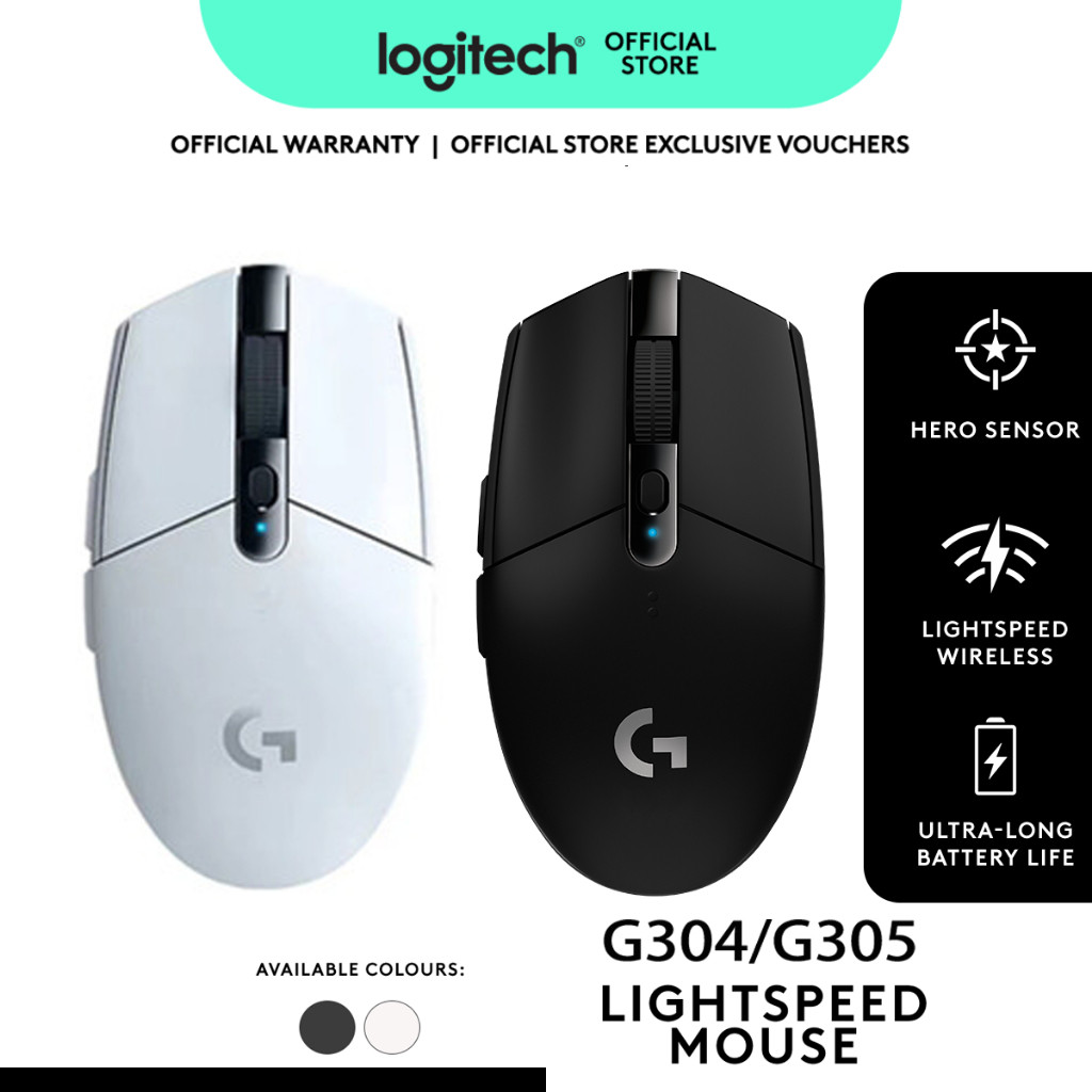 [Original] Logitech G304/G305 LIGHTSPEED™ Wireless Gaming Mouse 12,000 DPI, 6 Makro Keys - Black ( เ