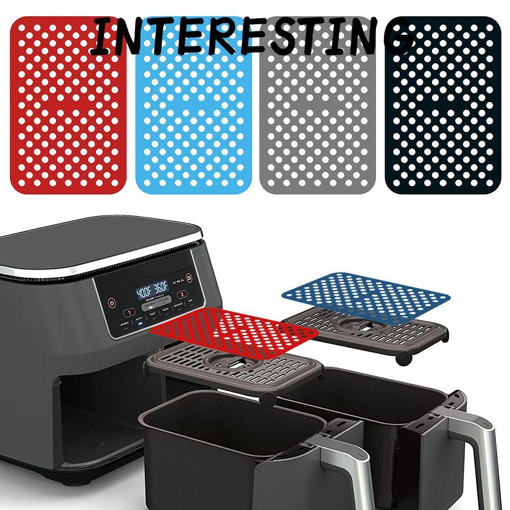 INTERESTING Air Fryer Mat เตาอบ Nonstick อุปกรณ์เสริมสําหรับ Ninja DZ201 Foodi สําหรับ Ninja Foodi D