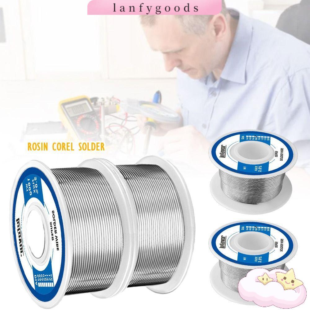 LANFYGOODS Corel Solder, 20g 50g 100g 0.8 1.0mm FLUX 2.0% ลวดเชื่อมอุณหภูมิต่ํา, ทนทาน Low-melting N