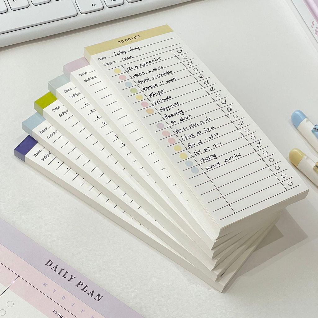 Simple Note Note Note Notepad Life Progress todolist Planner Punch-in การวางแผนตารางสมุดบันทึกกระดาษข้อความฉีกขาดได้
