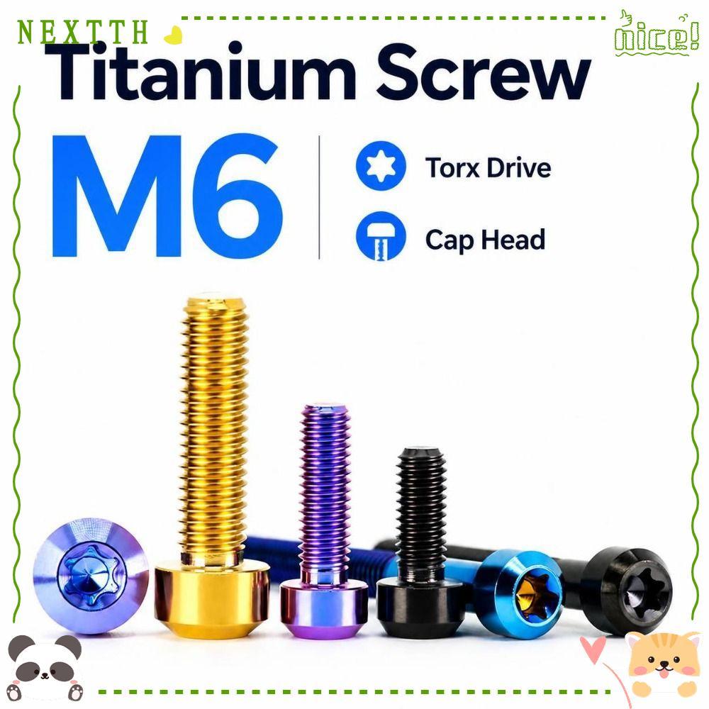 NEXTTH Torx Bolt, Torx Drive M6 Titanium Screw, ทนทาน Six-Lobe Head Titanium Fastener Screw การปรับเ