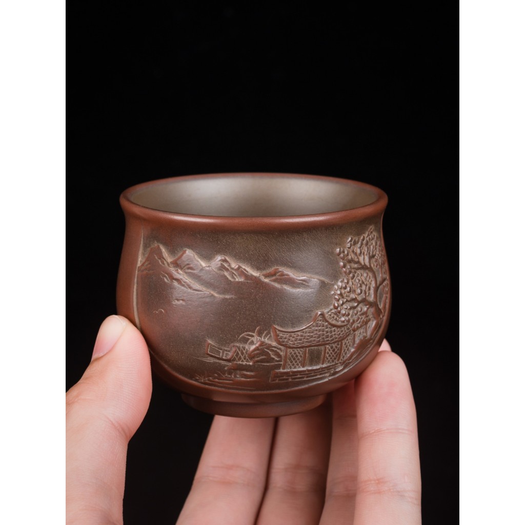 Shangguan Qingji Handmade Xingxing เครื่องปั้นดินเผา Master Cup 100cc Non-Zisha Jianshui Mingshan ถ้