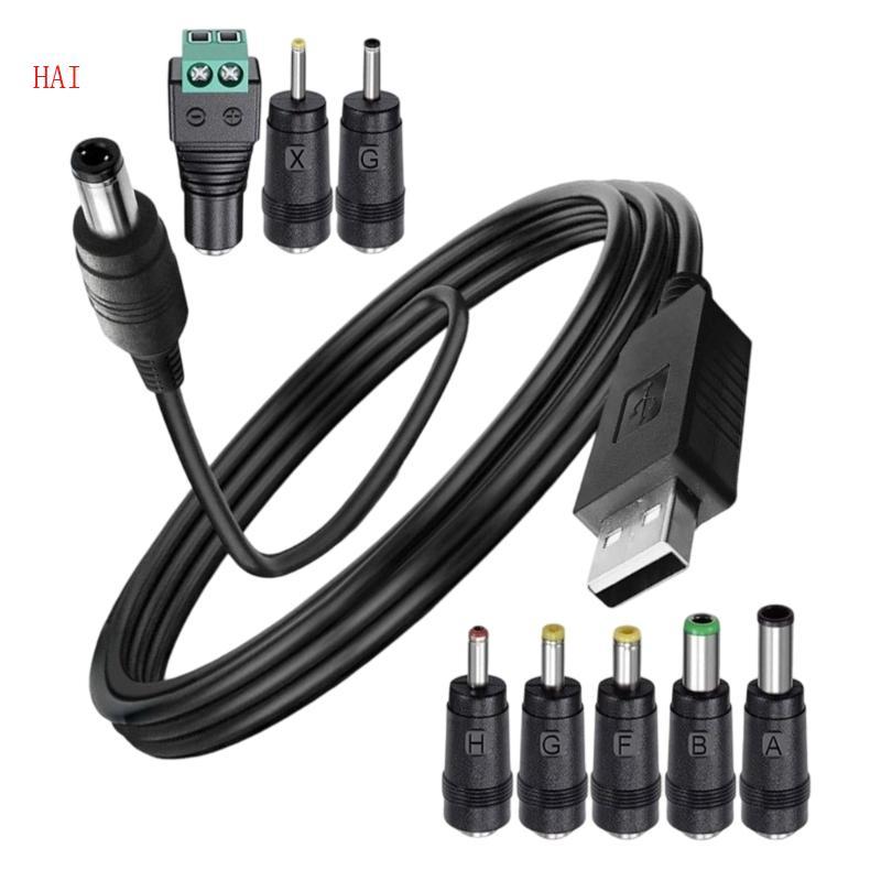 HAI USB 5V ถึง DC12V 9V สําหรับเราเตอร์โมเด็มกล้องจากอินพุต USB LED Connector DC6 3x3 0 มม.DC4 0x1 7
