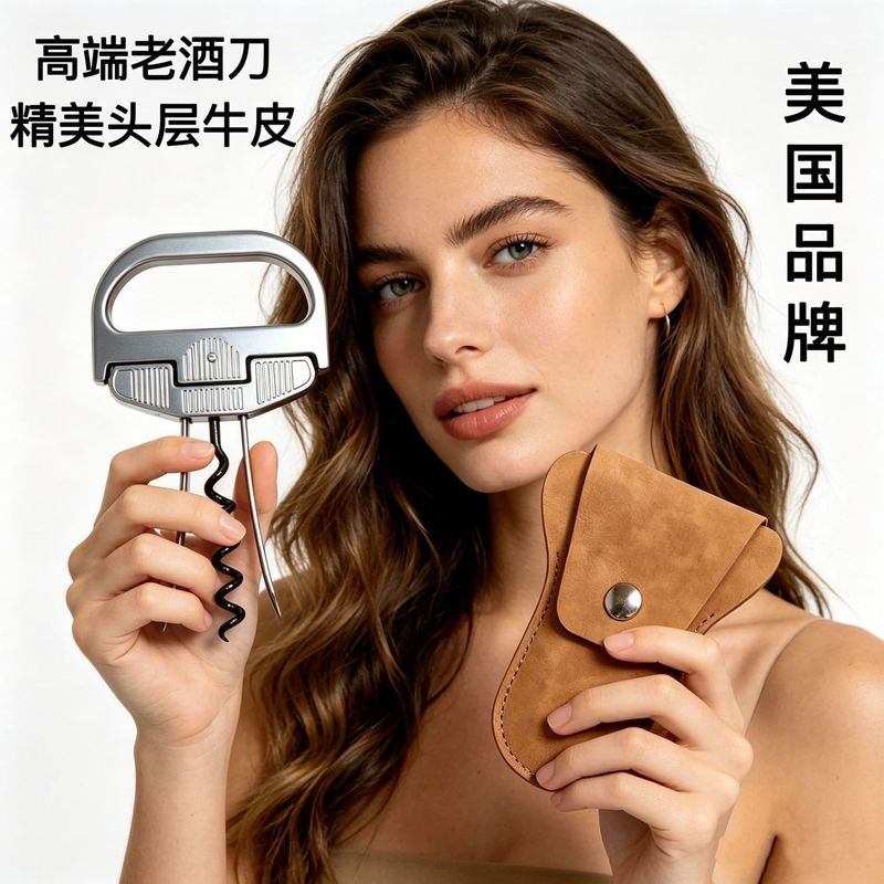 พรีเมี่ยมอเมริกัน Durand ไวน์แดง Corkscrew สังกะสีเกลียวมีดไวน์เก่าไวน์ Anti-Breaking Stopper ไวน์ C