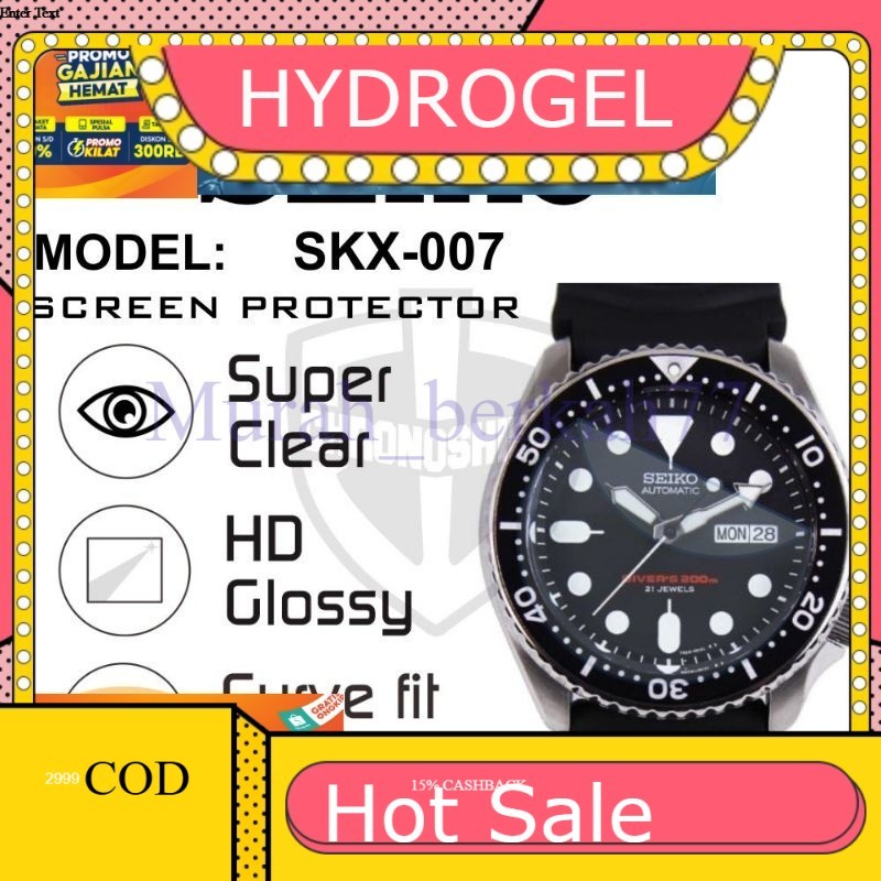 HYDROGEL นาฬิกาป้องกันรอยขีดข่วน SEIKO SKX 007 SKX007 ไฮโดรเจล