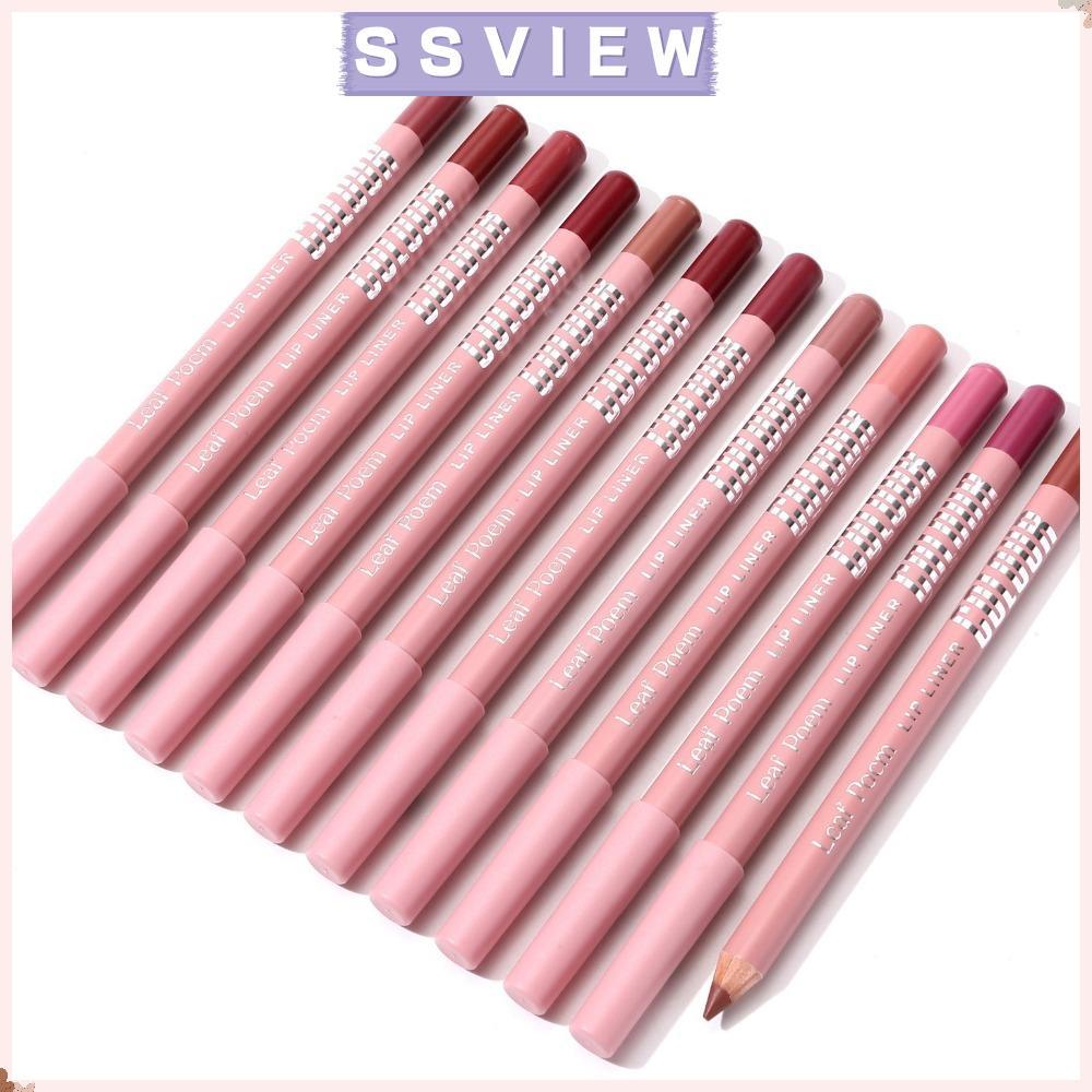 STILLSAVIEW ลิปสติกดินสอ, Plumping Moisturising Matte Lipliner Pencil, Long Lasting Waterproof Lipli