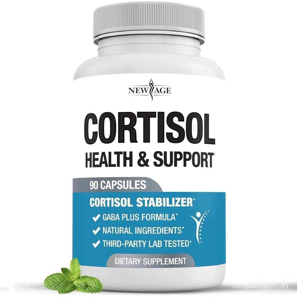 NEWAGE Cortisol ตัวควบคุมสําหรับผู้หญิง-ตัวควบคุมคอติซอล-Ashwagandha,5 ชิ้น,L-Tiptophan,90 ชิ้น Pack