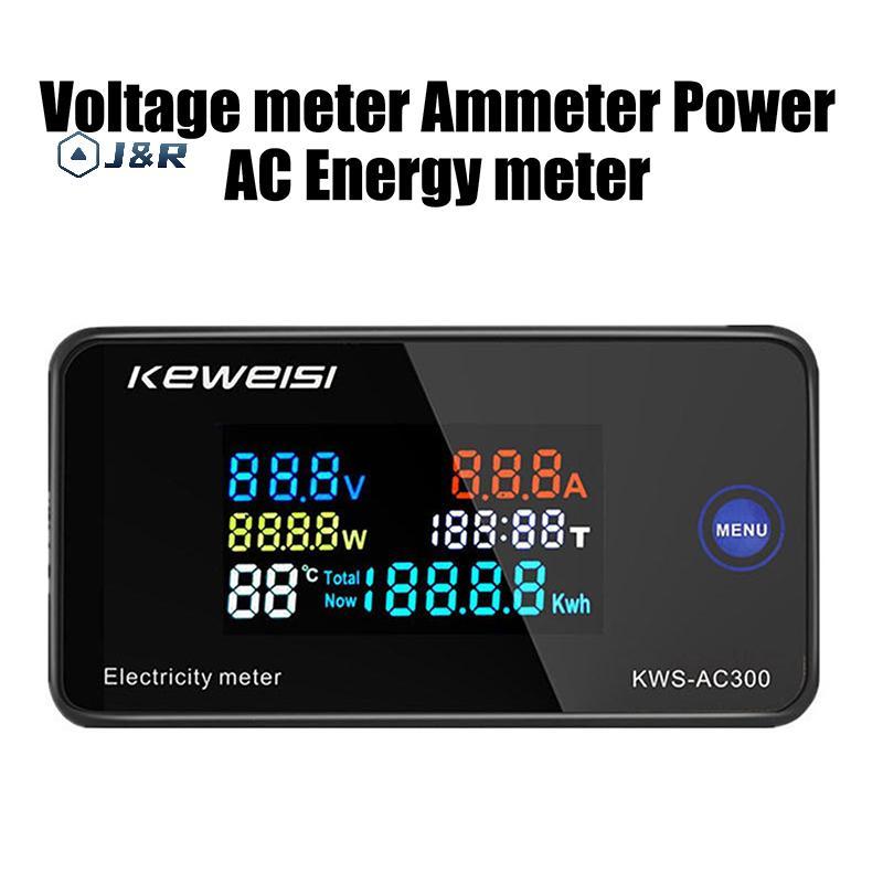 J&R> KWS-AC300 โวลต์มิเตอร์แบบดิจิตอล AC 50-300V แรงดันไฟฟ้า 45-65Hz Power Energy Meter LED AC Wattm