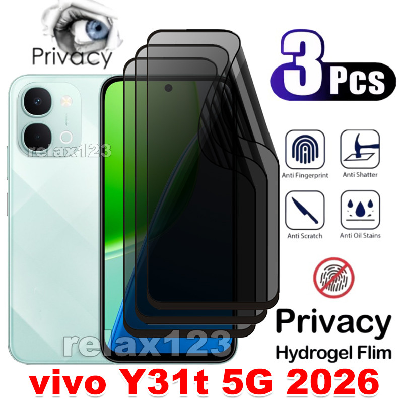 สําหรับ vivo Y31t 5G 3PCS Anti-ความเป็นส่วนตัวฟิล์มไฮโดรเจลสําหรับVIVO Y31T Y31 Y31t Vivo Y 31 T y31