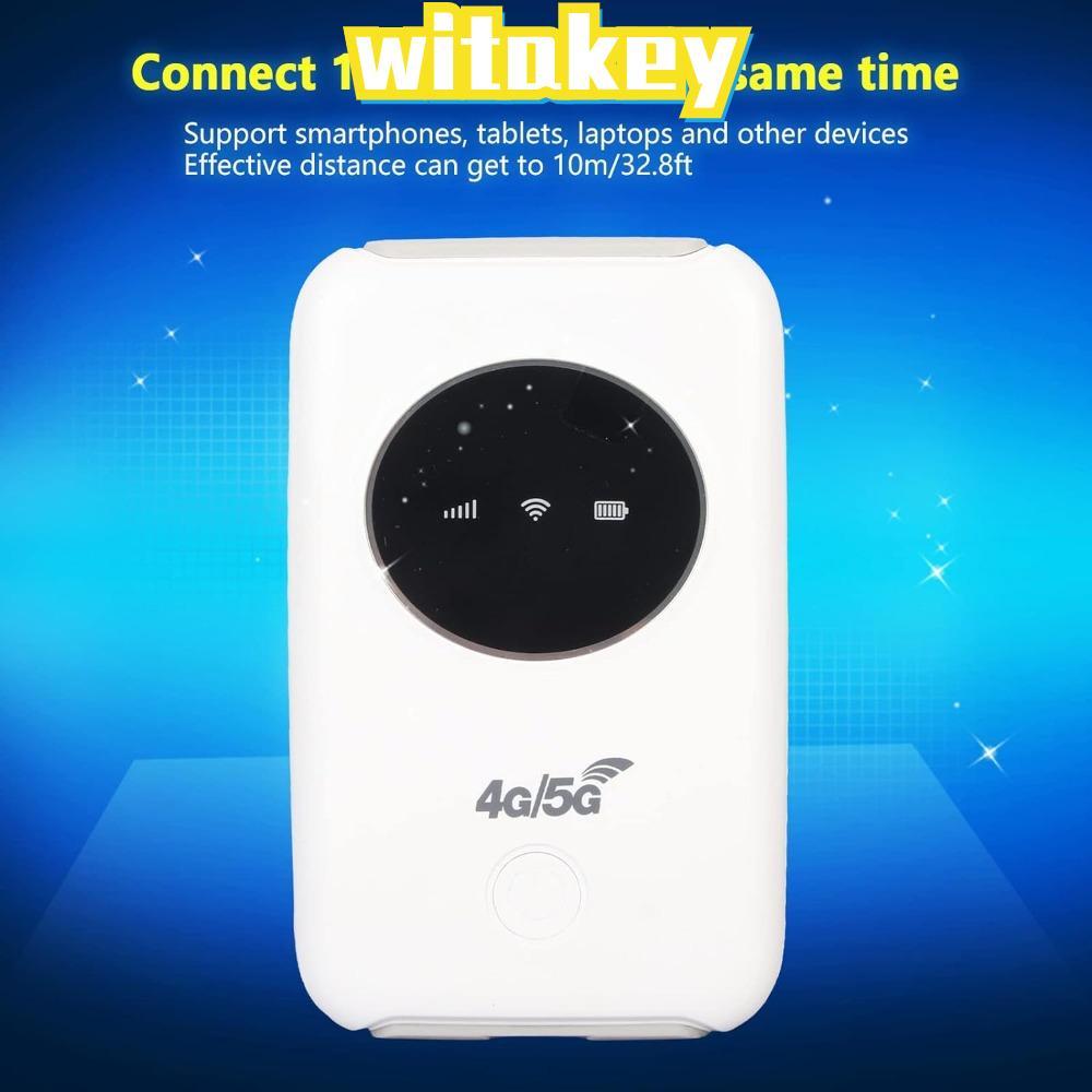 WITAKEY ฮอตสปอตมือถือพกพา, Pocket WiFi Asian/European version 4/5G Portable Router, 300Mbps USB Powe