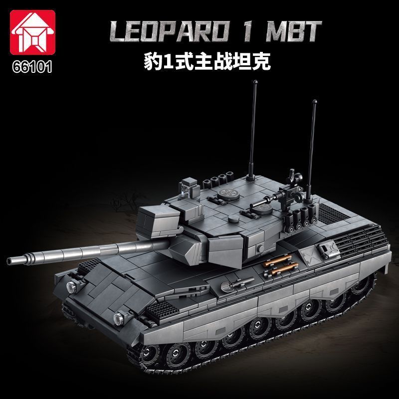 Leyi 66100FV4005 Heavy ถังปริศนาประกอบ Building Block รุ่นเดสก์ท็อปตกแต่งของเล่นของขวัญ Boy 8.17A
