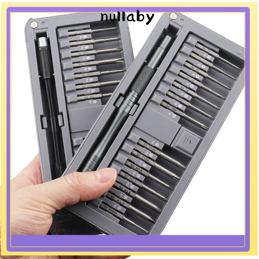 NULLABY ไดร์เวอร์สกรูแม่เหล็ก, ชุดไขควงเหล็ก S2 มัลติฟังก์ชั่น, ทนทาน 30 in 1 Pop-up Bits ขยายชุด PC ซ่อมโทรศัพท์