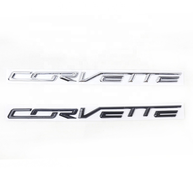 Premium-3D ABS ด้านหลังสัญลักษณ์ Trunk Badge สติกเกอร์ตัวอักษรตัวอักษรสําหรับ Corvette C7.อุปกรณ์เสร