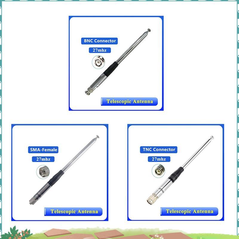 Uejfrdkuwg 27MHZ Telescopic Antenna Connector Aerial สําหรับคลื่นสั้นวิทยุ Walkie Talkie Rod เสาอากา