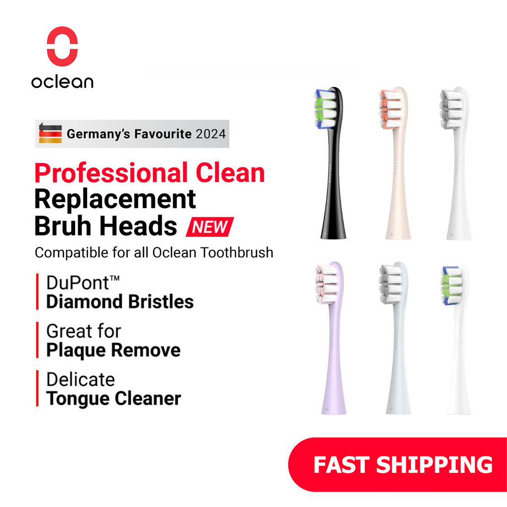 Oclean หัวแปรงสีฟันแบบถอดเปลี่ยนได้สําหรับแปรงสีฟันไฟฟ้า Oclean ทุกรุ่น Professional Clean- 2 ชิ้น