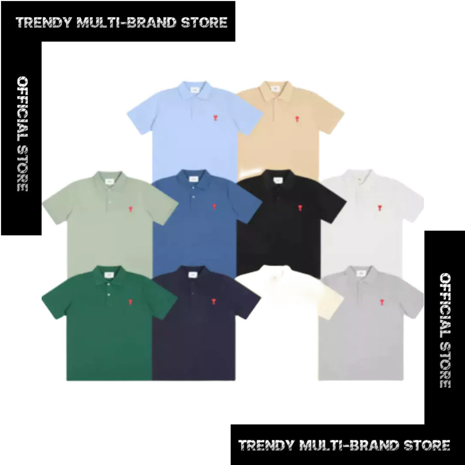 [Cotton100%] AMI Paris เสื้อ Ami Paris De Coeur Polo Tee