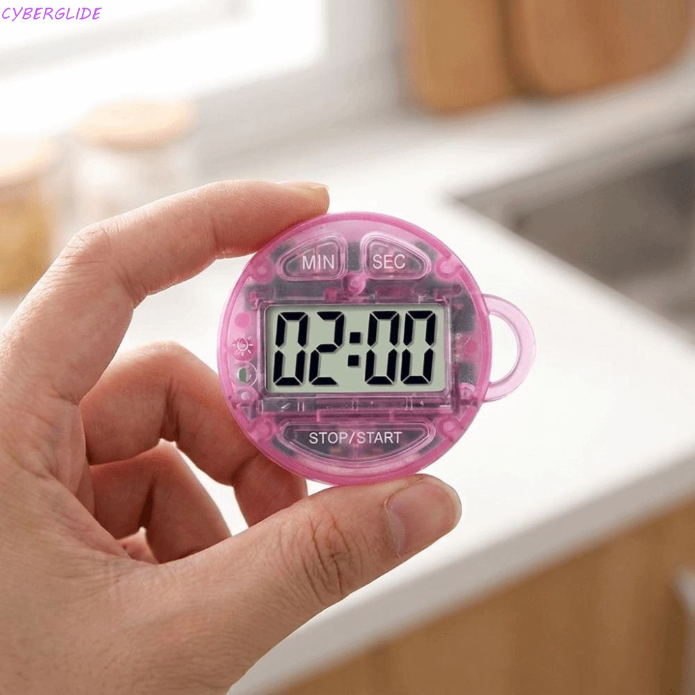 CYBERGLIDE Timer, Digital Timer, Round Handheld Digital Timer, Professional Magnetic Transparent Nig