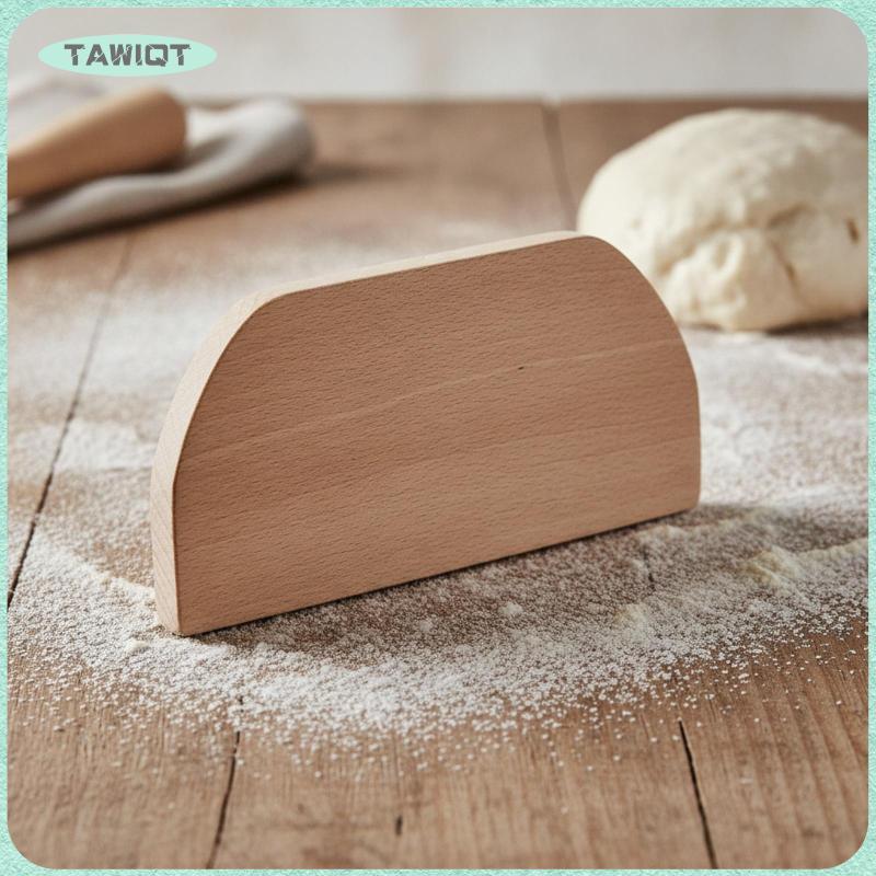 [tawiqt.th] Pastry Scraper Wooden Bench Scraper Pastry Cutter ภาชนะแบนอาหาร-เกรดสําหรับ Bakers, Baki