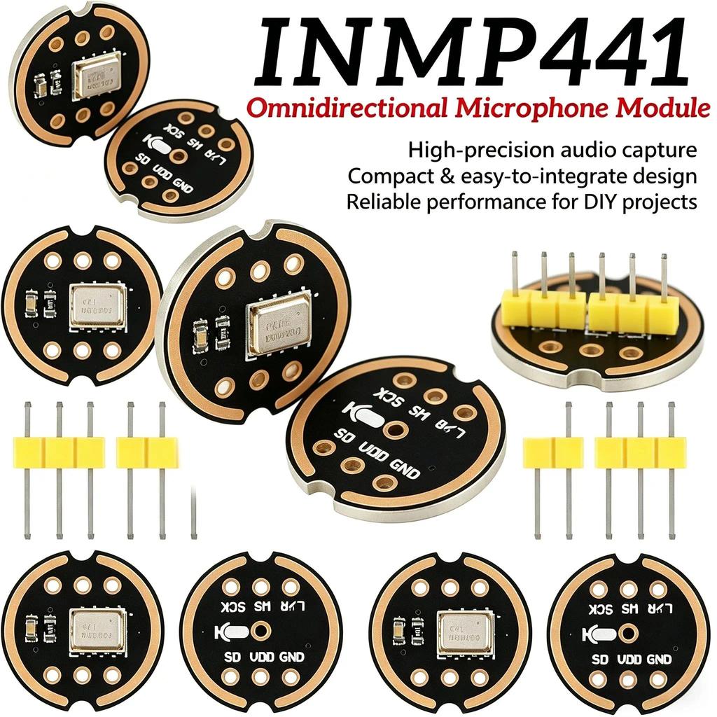 INMP441 Omnidirectional Microphone Module I2S Interface Low Power MEMS High Precision Digital Output