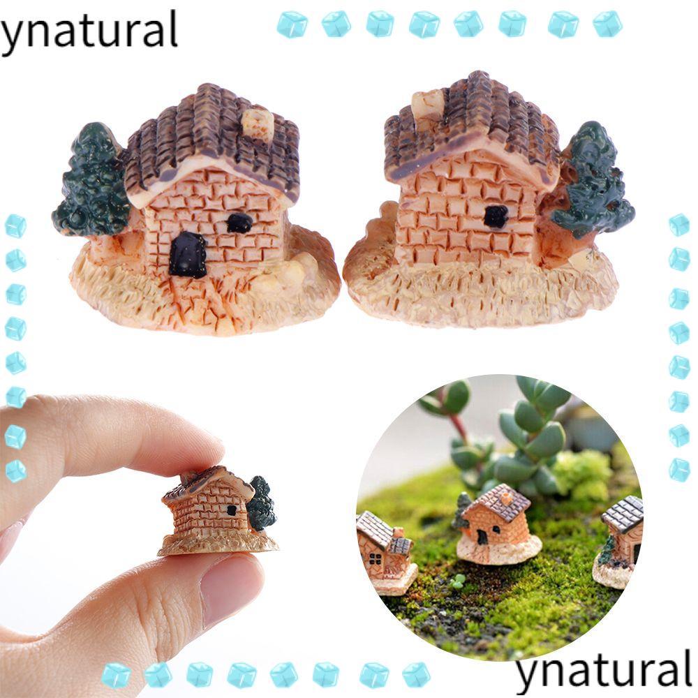 YNATURAL5Q 5PCS Mini Small House Resin Home Decor งานฝีมือ Micro Landscape