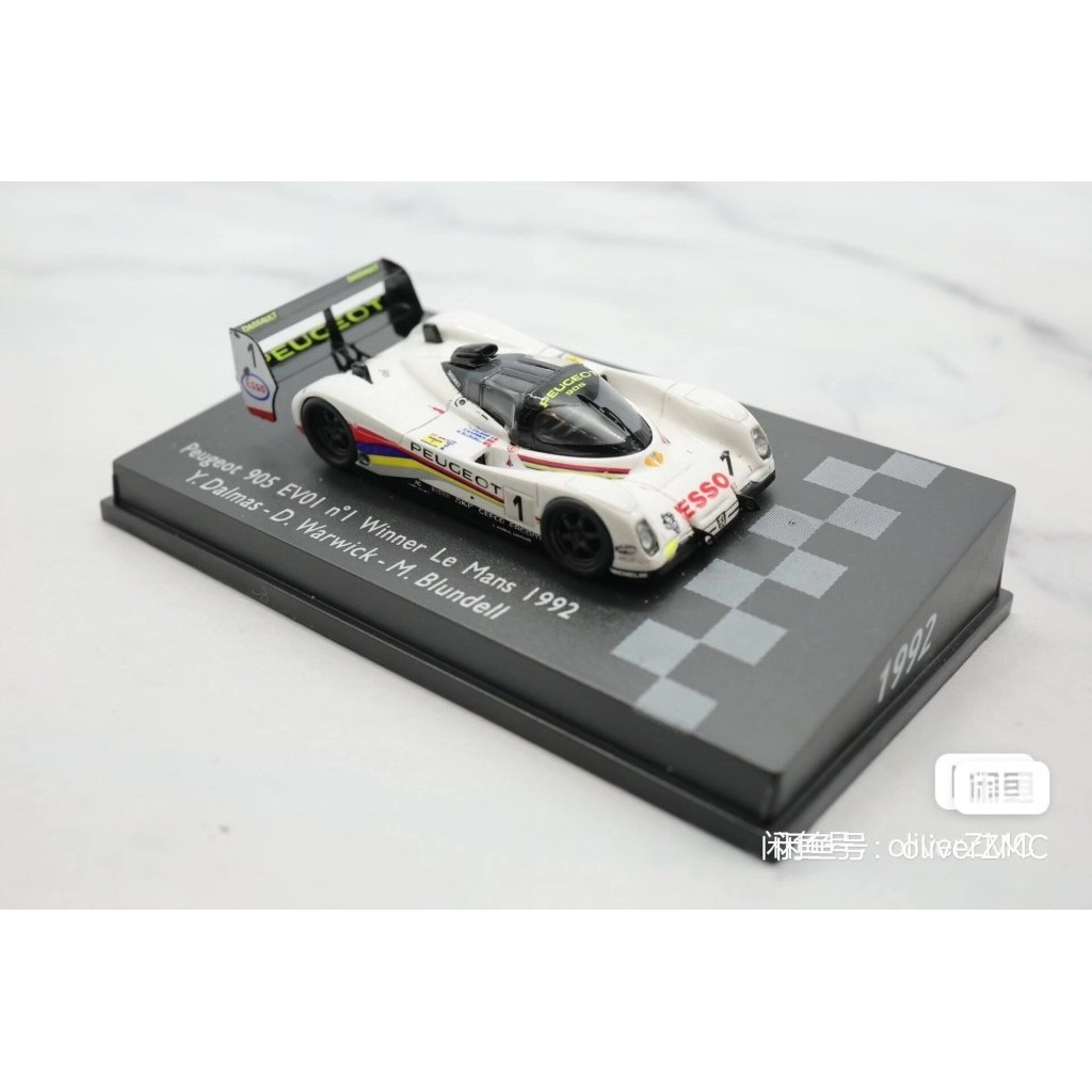 [สต๊อกพร้อม] spark 1/43 Peugeot 905 EVO1 1992 Le Man Champion พร้อมกล่องบรรจุภัณฑ์เดิม เกือบใหม่เอี่