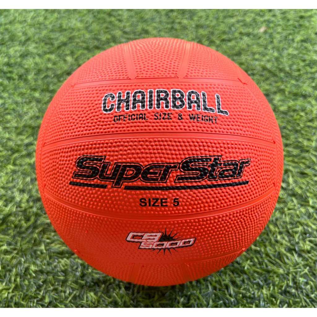 ลูกแชร์บอลยาง FBT Super Star CB5000 เบอร์ 5 สีส้ม (ฟรีตาข่ายใส่บอล + เข็มเติมลม) Made in Thailand