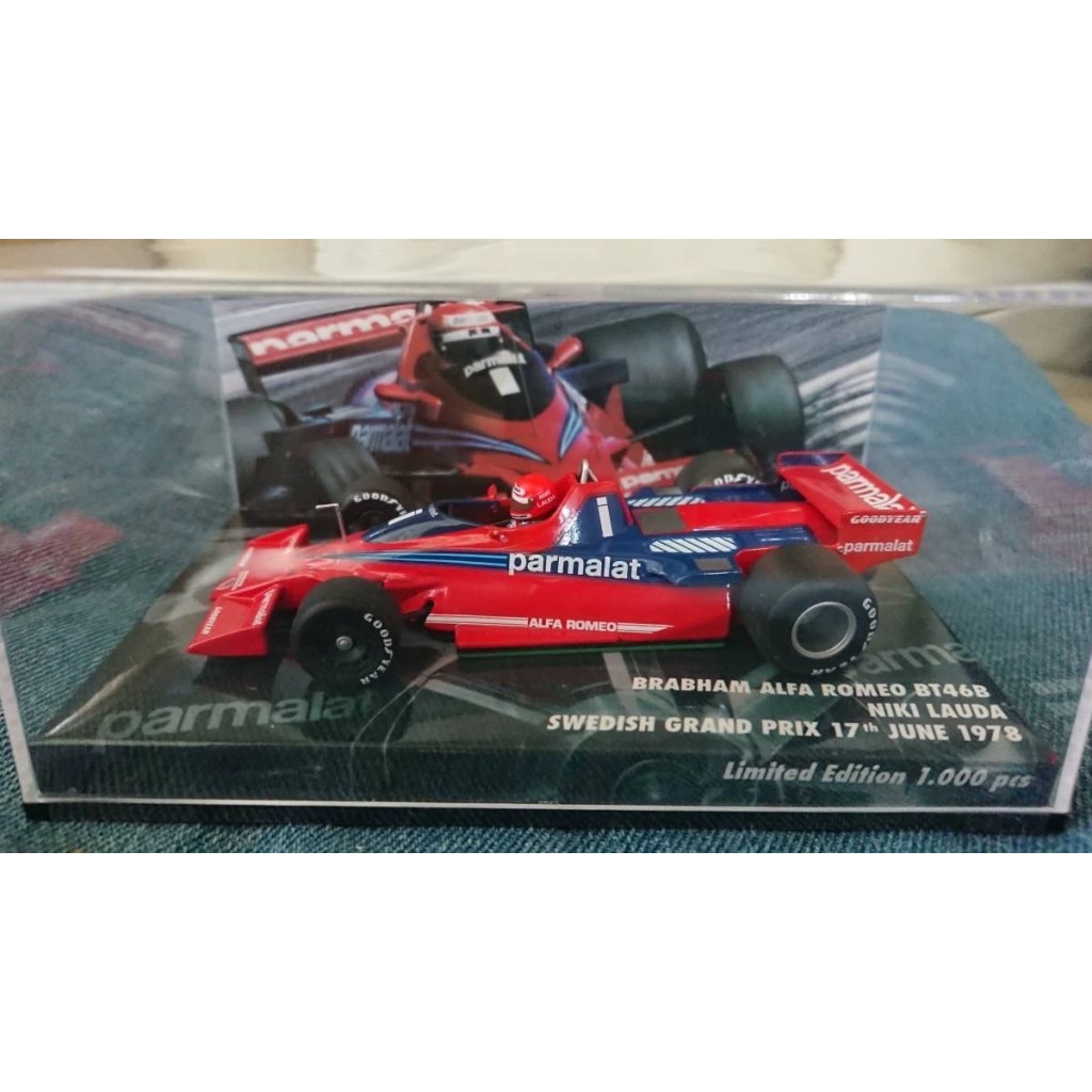 [สต๊อกพร้อม] 1/43 Mini Cut ck Lauda Braham Alpha Romeo Fleet bt46b ฉบับแชมป์สถานีสวีเดน ลักษณะที่ใหญ