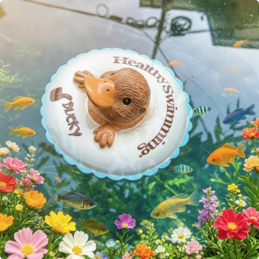 [apsqns] Buoyant Duck-Billed Ornament Cute Buoyant Pond Decorative Lightweight for Aquarium Hobbyist