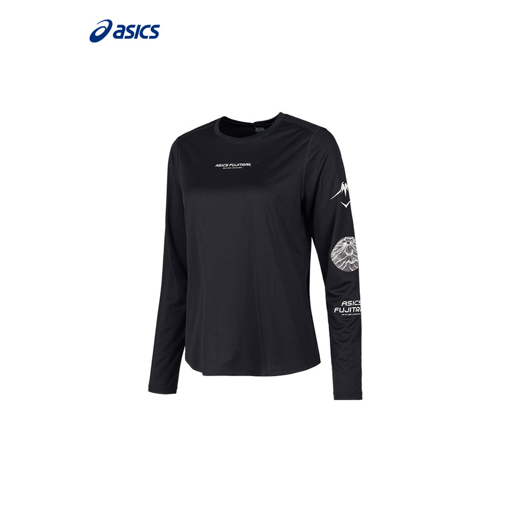 ASICS ASICS เสื้อยืดแขนยาววิ่งข้ามประเทศสําหรับผู้หญิงสไตล์ใหม่สะท้อนแสง