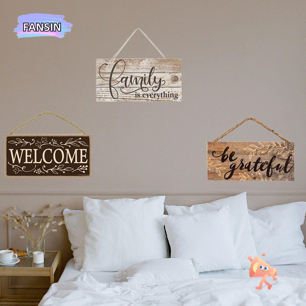 FANSIN ป้ายต้อนรับ Sweet Home ตกแต่งแขวนป้ายประตู