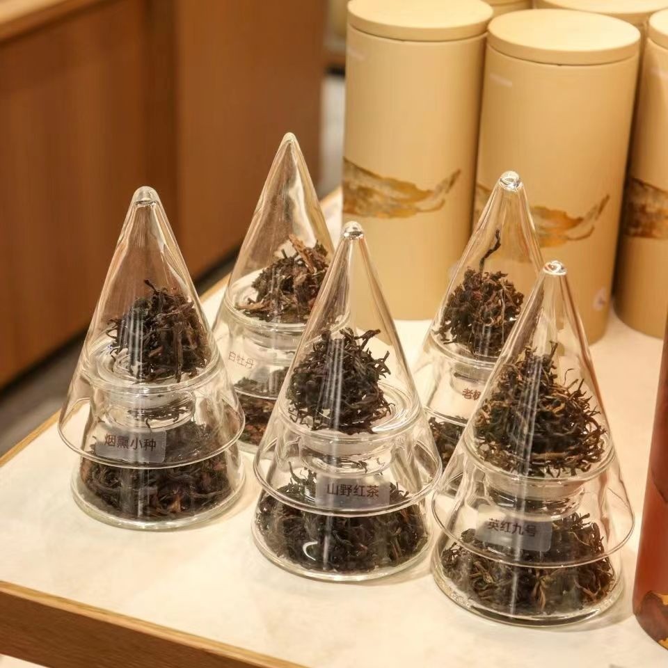 ชุดน้ําชา Yunlin กลิ่นกรวยหอมบ้านชาจีนใหม่แก้ว Borosilicate สูงจอแสดงผลขวดคัดแยกชา teastone [Y]