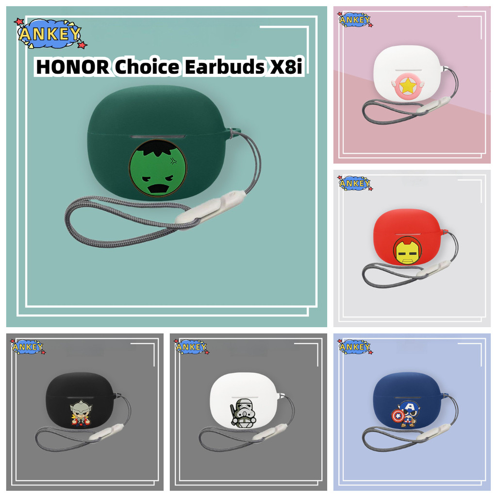 Compatible with HONOR Choice Earbuds X8i Bluetooth Earphone Protective Silicone Cute Cartoon Covers 