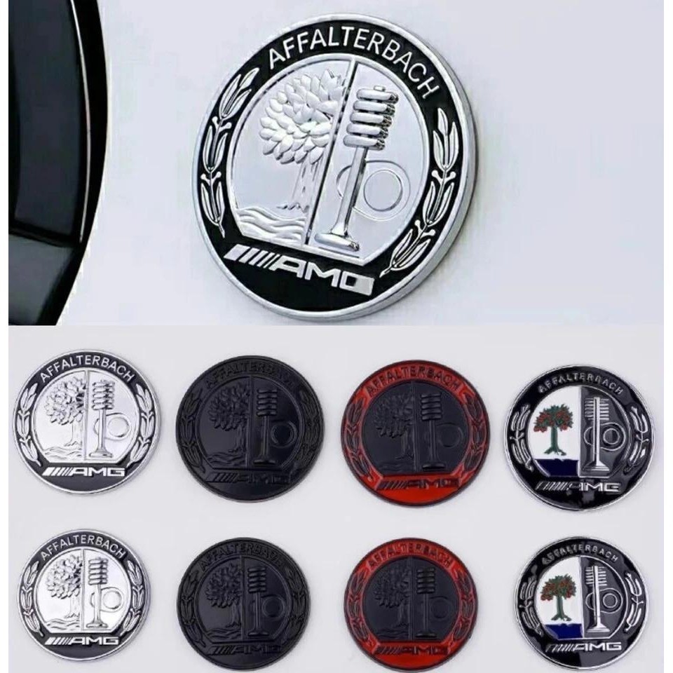 2pcs 3D รถโลหะ AMG Badge Tree Body Trunk สติกเกอร์ตกแต่งอุปกรณ์เสริมสําหรับ Mercedes Benz ABCE GClas