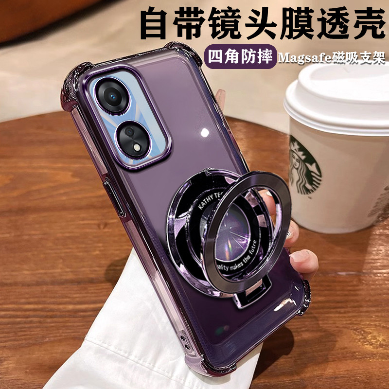 OppoA58 เคสโทรศัพท์ oppoA58 X ป้องกันกรณี 5G เคสซิลิโคนพร้อมฟิล์มเลนส์รวมทุกอย่าง Shock-resistant op