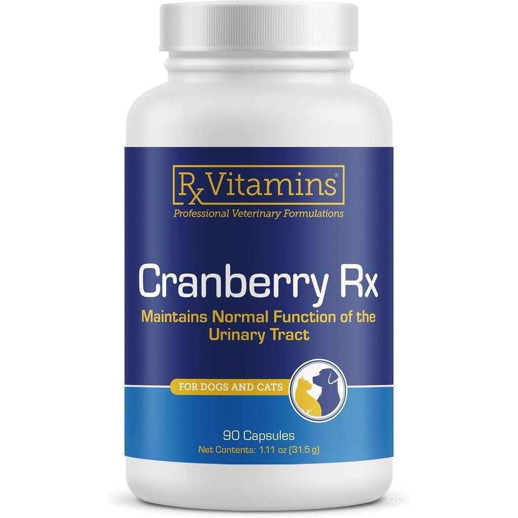 RX Vitamins Cranberry Rx - อาหารเสริมแครนเบอร์รี่สําหรับสุนัขและแมว - 90ct