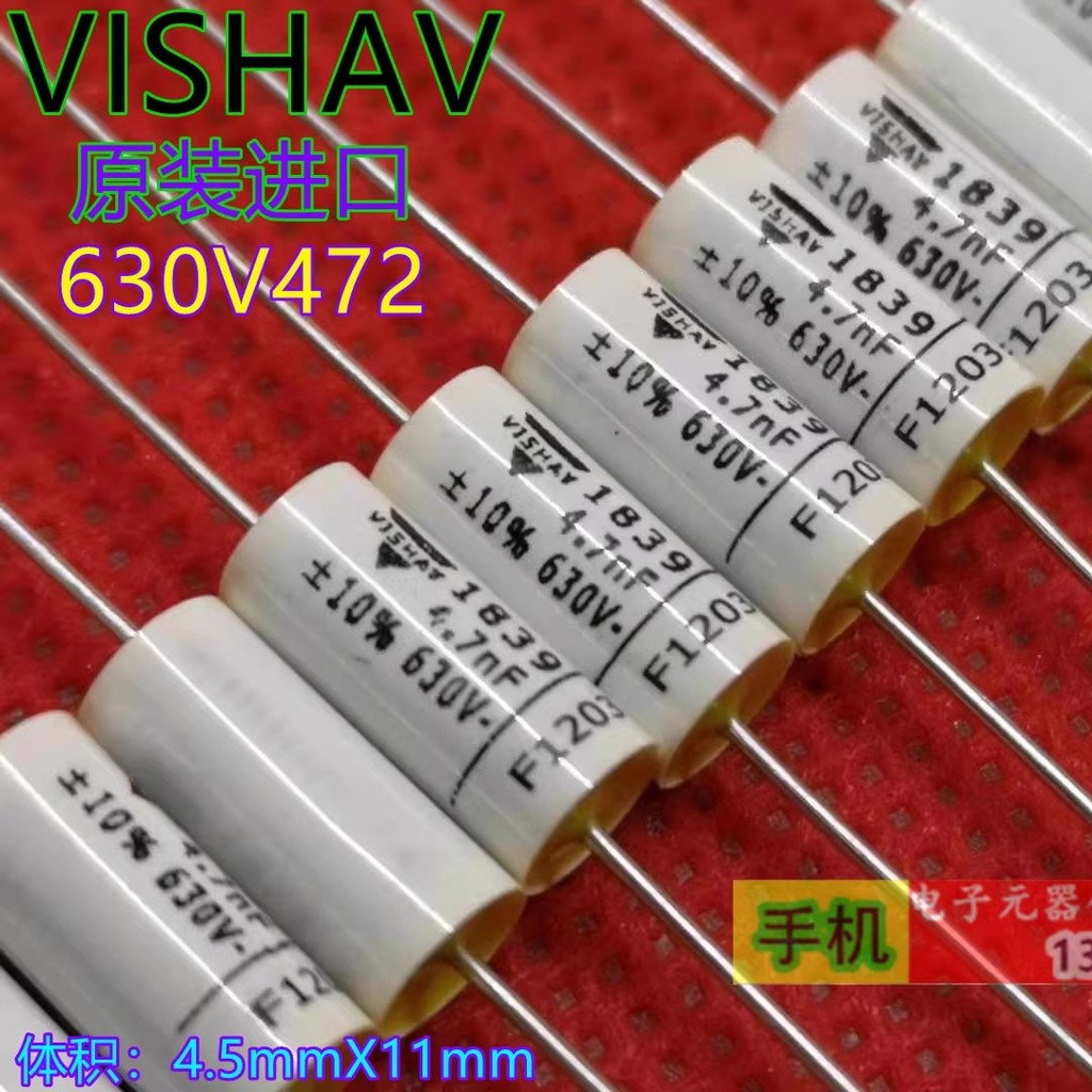 VISHAY Axial Non-Intective Absorbent Capacitor 630V472 4n7 630V4.7 NF 4700PF 1839