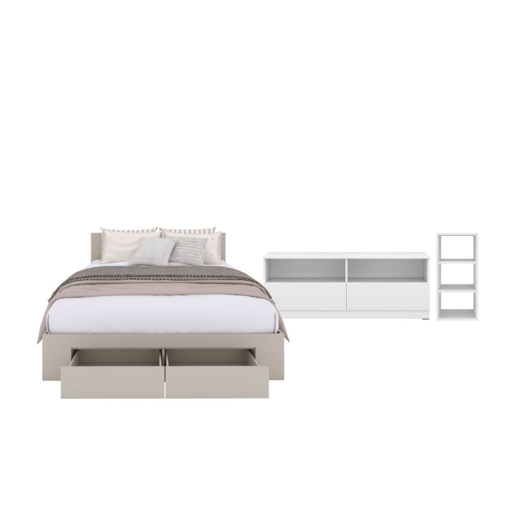 Koncept Furniture ชุดห้องนอน รุ่น Bono สี ไอโวรี แบรนด์ KONCEPT FURNITURE