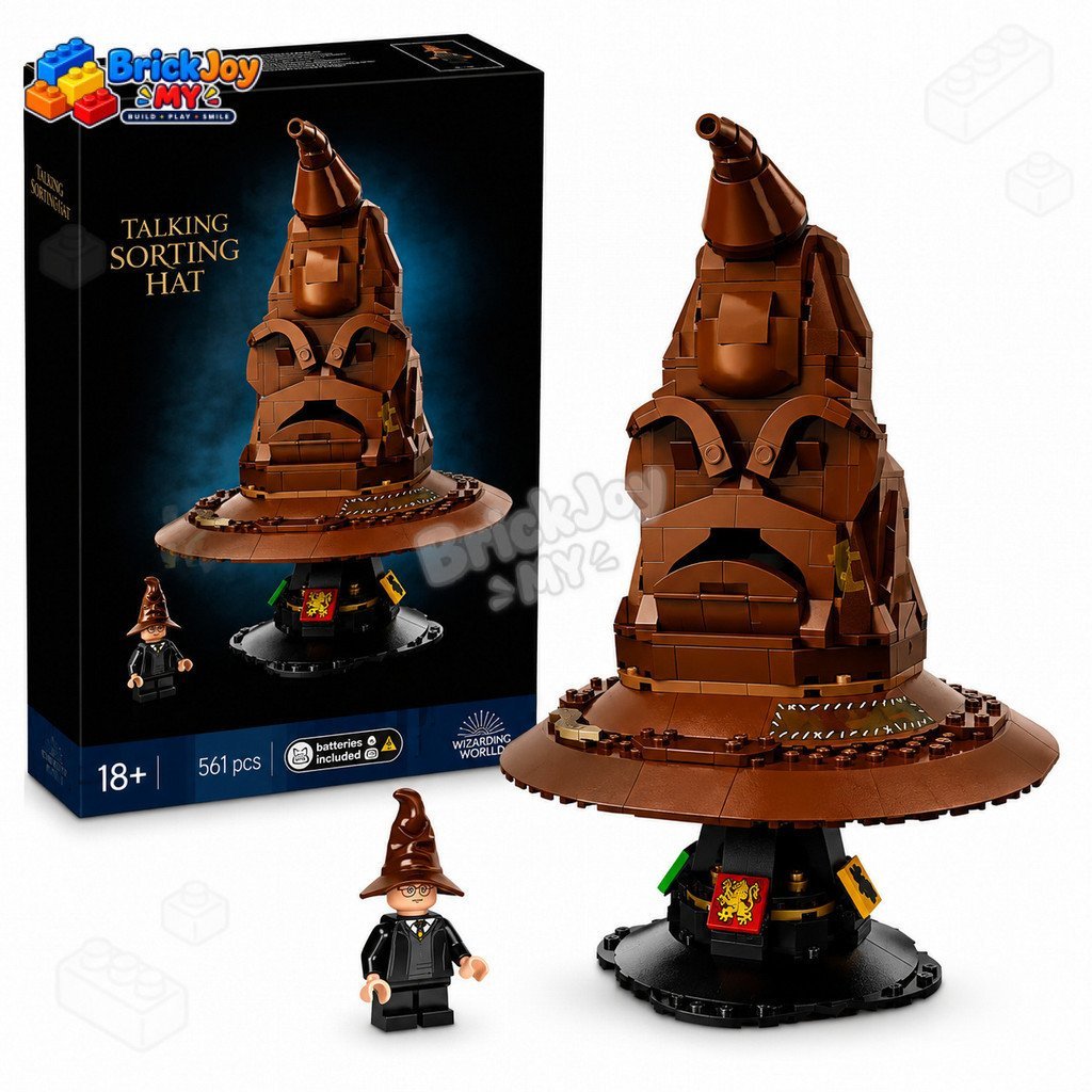 สินค้าพร้อมส่ง 76429 Talking Sorting Wizard Magic Building Block Hat Set, Display Collection Hat, ขอ