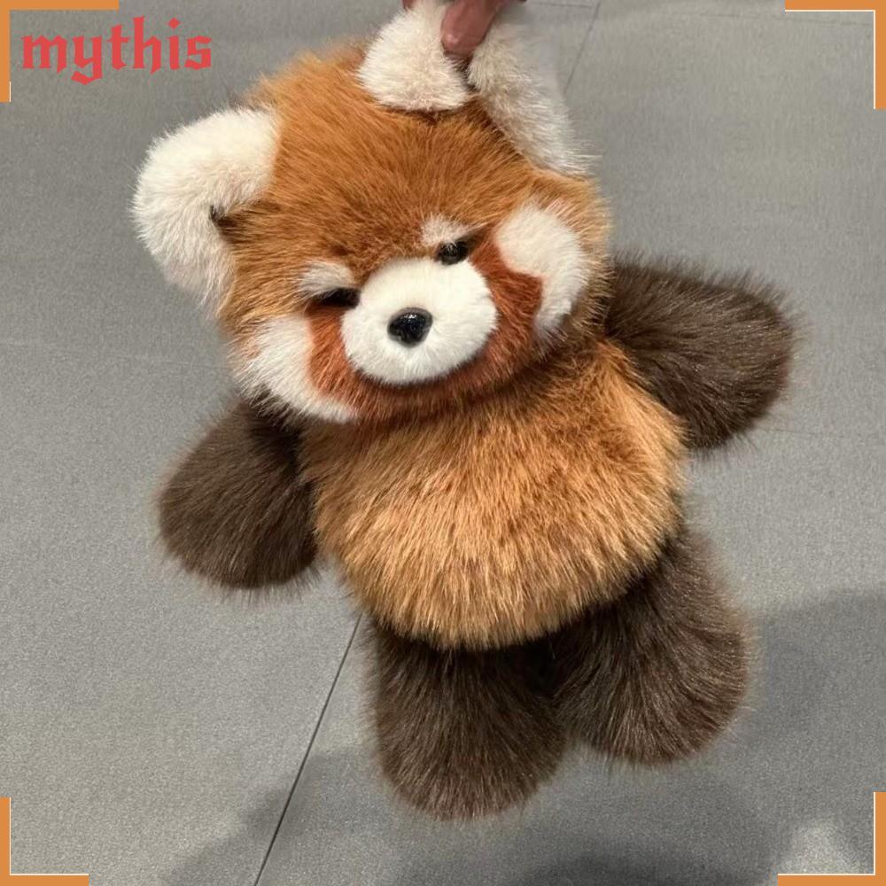 MYTHIS ตุ๊กตาสัตว์หมอน, Raccoon Panda Run ของเล่นตุ๊กตา, การออกแบบตุ๊กตา Fluffy Emotional สนับสนุนตุ