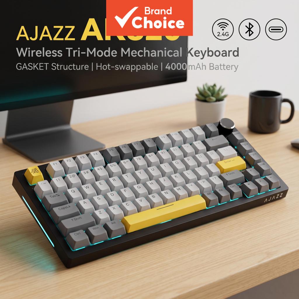 คีย์บอร์ดเชิงกล AJazz AK820, 81 คีย์, RGB
