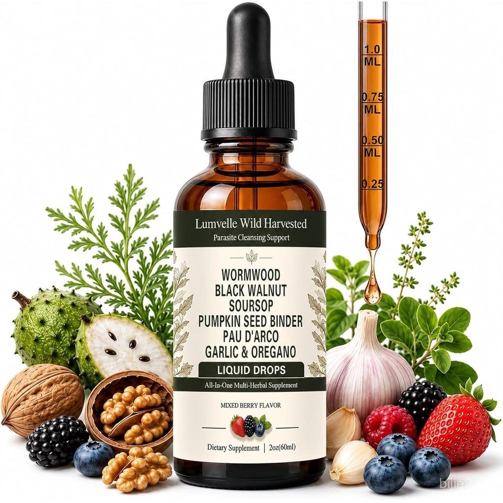 หยด Wormwood, North Wellness Parasite Cleanse,Balance & Replenishing Gut Health