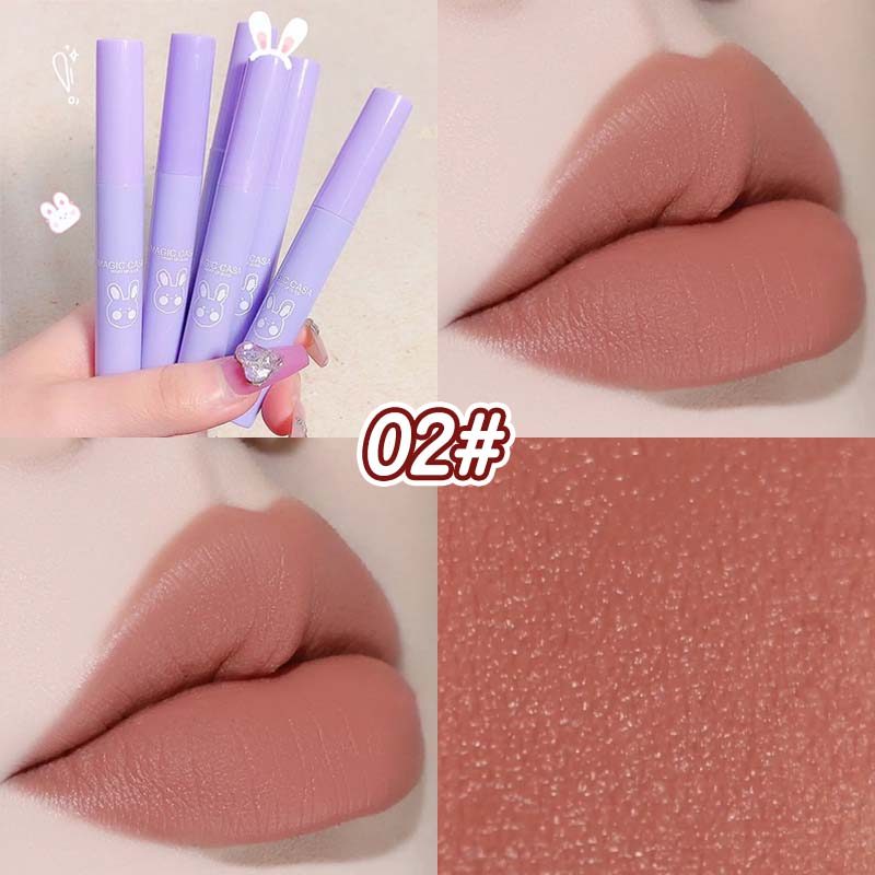 MAGIC CASA ลิปสติกไม่ซีดจาง #02 – ของขวัญกันน้ํา กันเหงื่อ กระต่าย-นูน