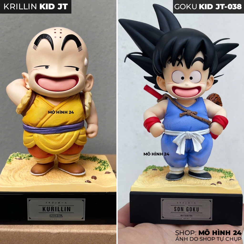 Goku รุ่น & Krillin kid JT studio สูง 17 ซม.และ 13 ซม.ในวัยเด็ก goku kid jt DX Studio ของเล่น Dragon