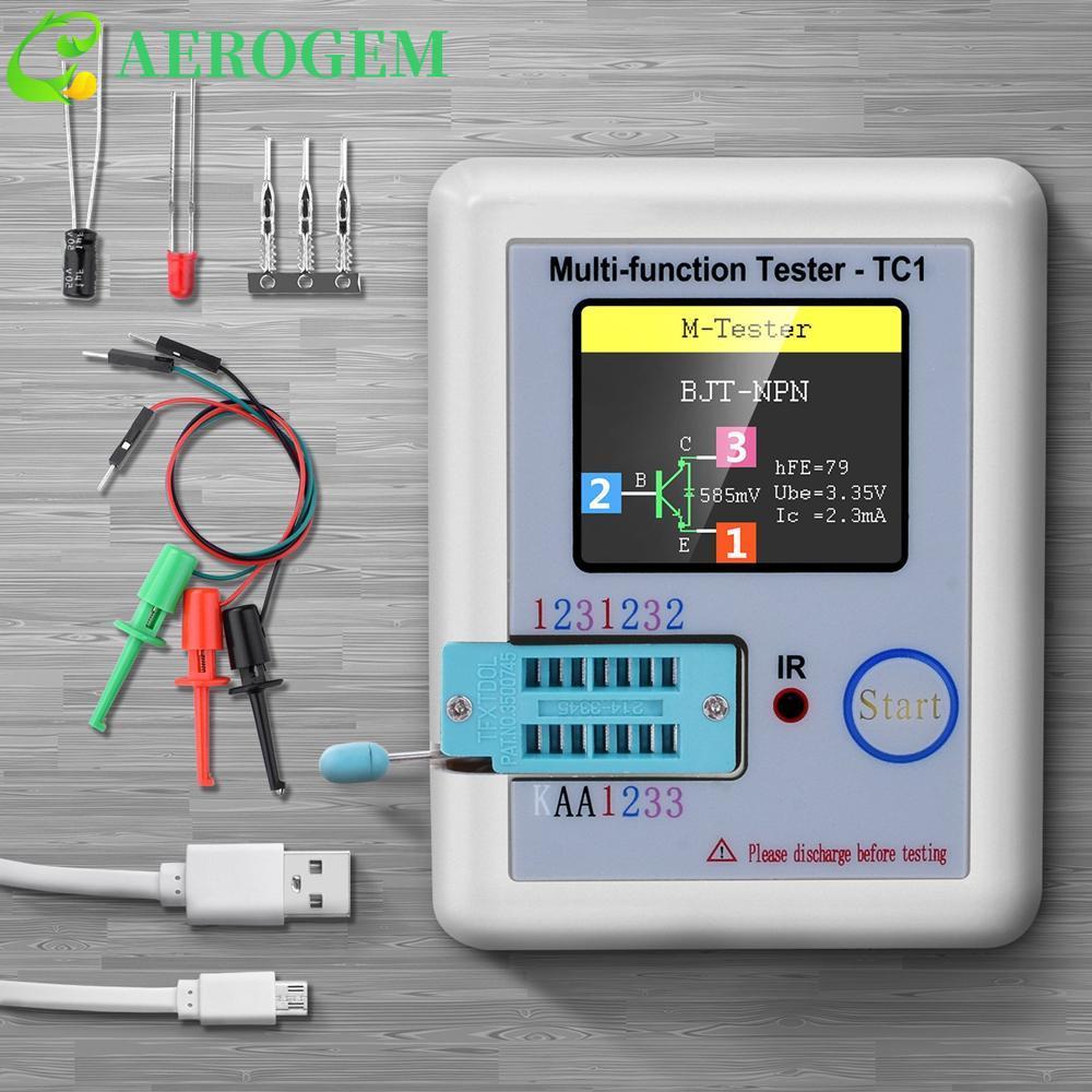 AEROGEM เครื่องวัดความต้านทาน LCR-TC1 LCD มัลติฟังก์ชั่น Auto Diode Triode Capacitor