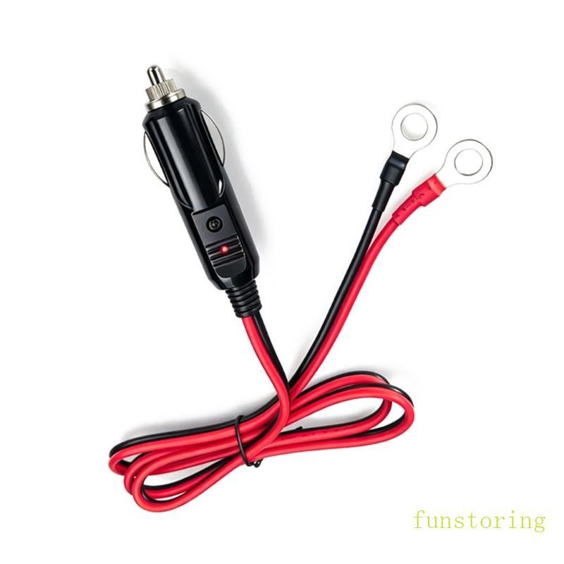 FUN 14 AWG 12V 24V สายไฟพร้อมปลายตาไก่คู่และไฟแสดงสถานะ LED สําหรับรถยนต์