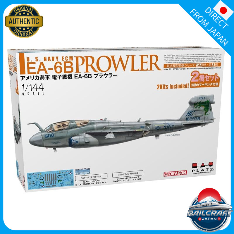 PLATZ 1/144 Aircraft Model Selection Series U.S. Navy Electronic Warfare EA-6B Prowler 2-Pack Model 