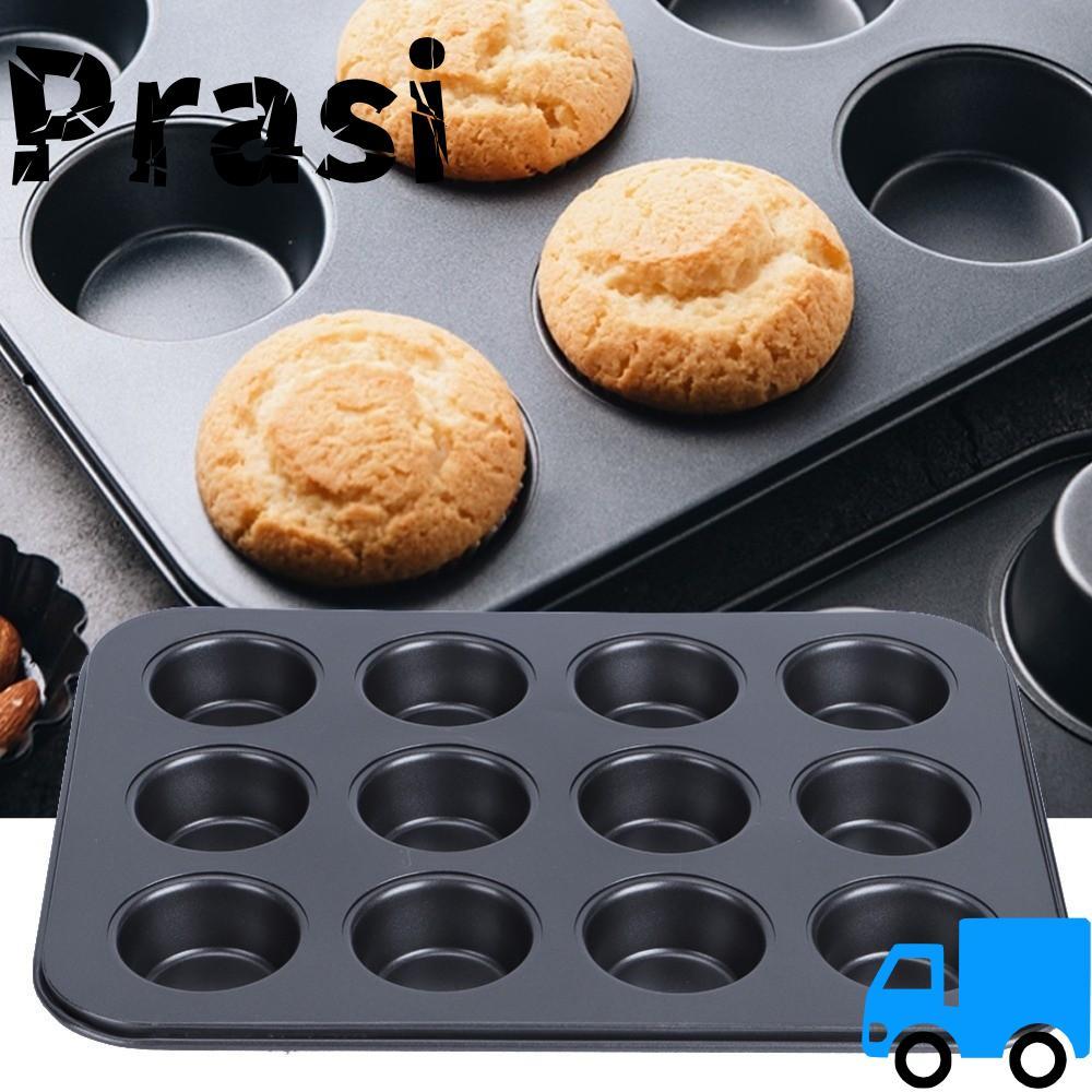 PRASI Cupcake Tin, Heavy Duty 12-Cup Design Mini Muffin, Tartlets One Piece Form Easy Release Rounde