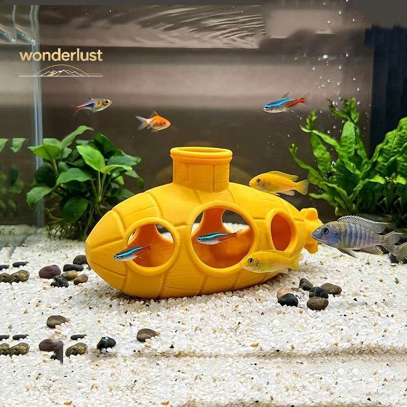 [Easy-t] Burr Free 3D พิมพ์เรือดําน้ําเครื่องประดับตู้ปลาเป็นมิตรกับสิ่งแวดล้อมตกแต่งตู้ปลาที่ปลอดภั